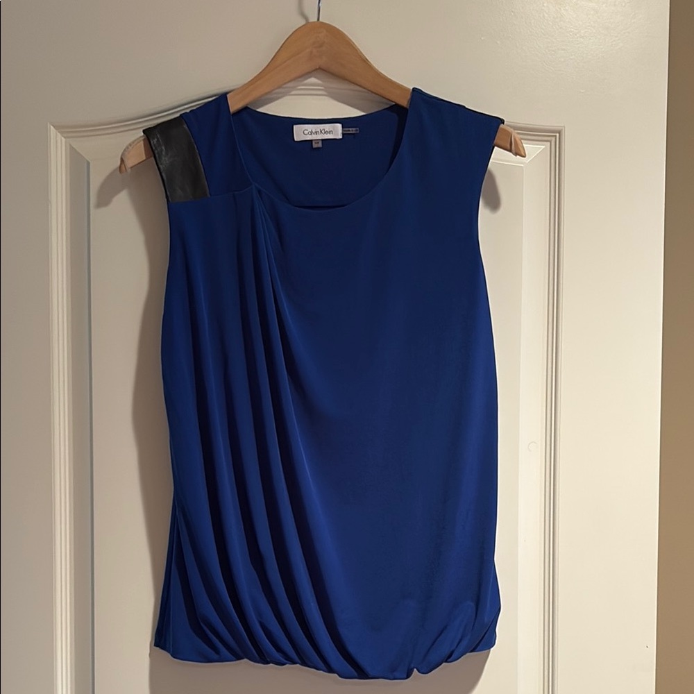 Calvin Klein Women's Royal Blue Sleeveless Blouse